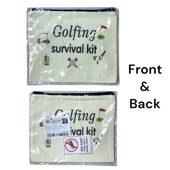 Golf Survival Kit Multipurpose Storage Bag Cosmetic Tee’s Pencil Scorecard White - Picture 10 of 16